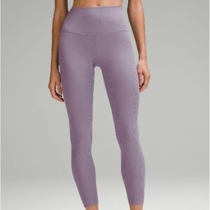 Lululemon Align™ Ribbed High-Rise Pant – Size 6 – Purple Ash – 23” Inseam